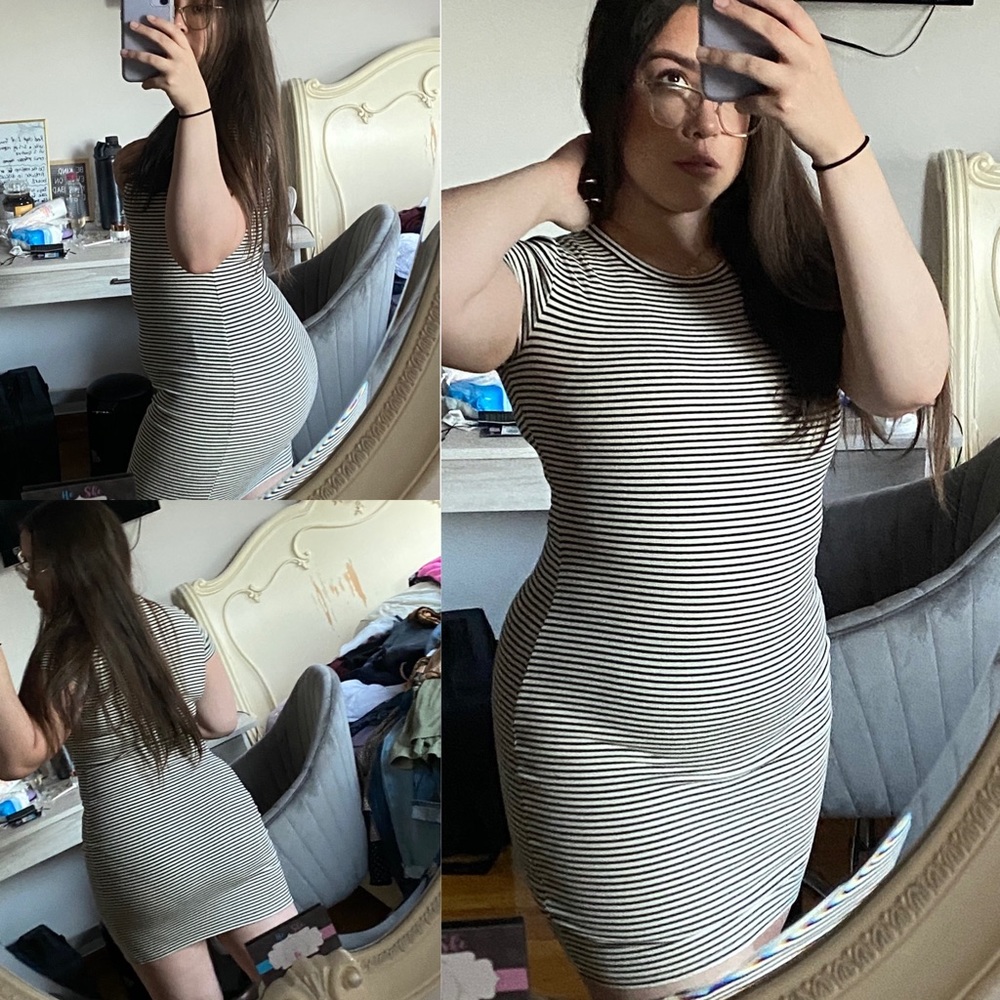 Cute mini striped dress